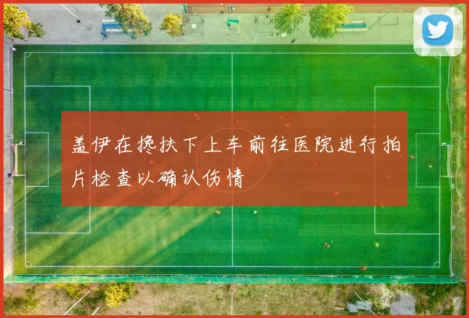 盖伊在搀扶下上车前往医院进行拍片检查以确认伤情